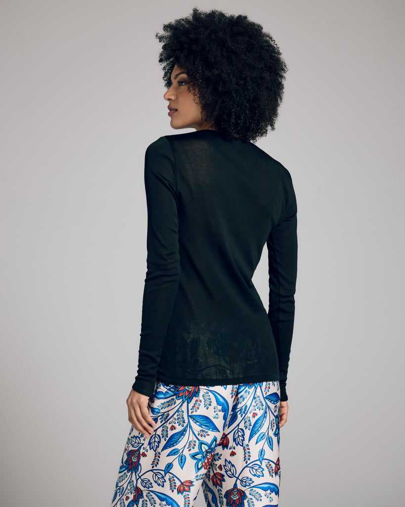 Black Cotton Long Sleeve
