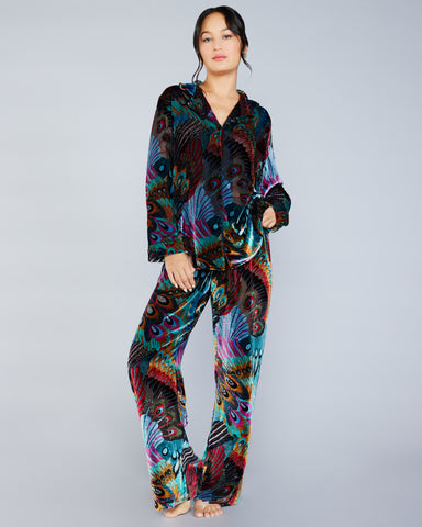 Moonlight Silk-Lined Velvet Robe