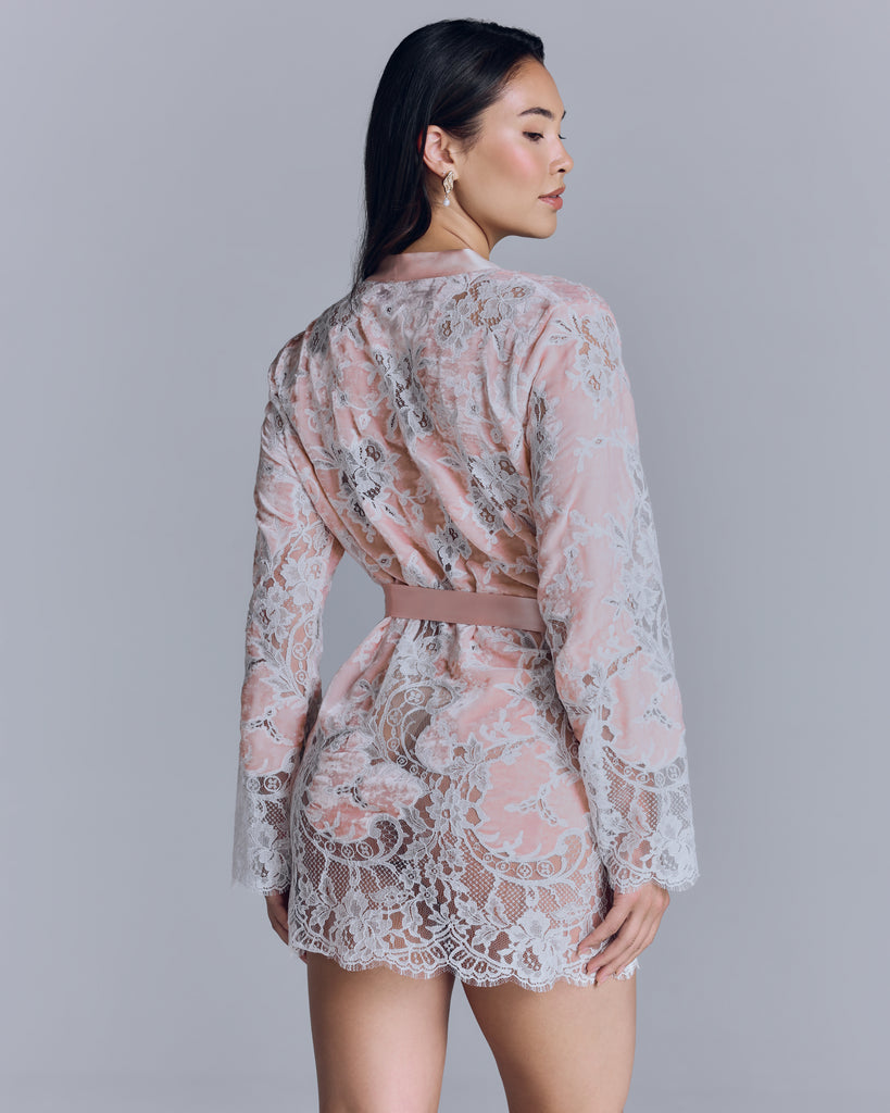 Lily Pink Velvet Robe