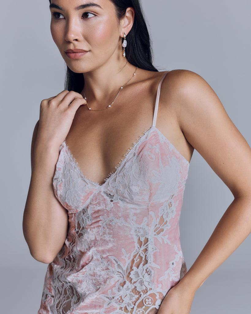 Lily Pink Velvet Chemise