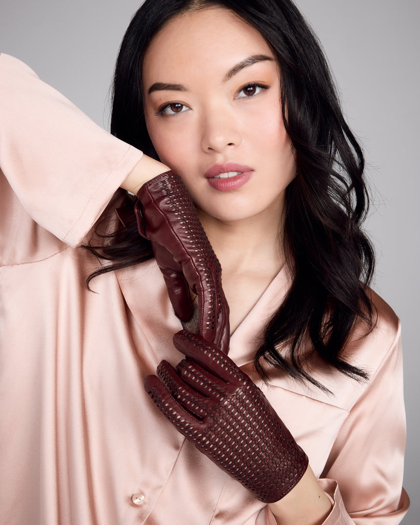 Karma Gloves Lacey Vino Leather Gloves