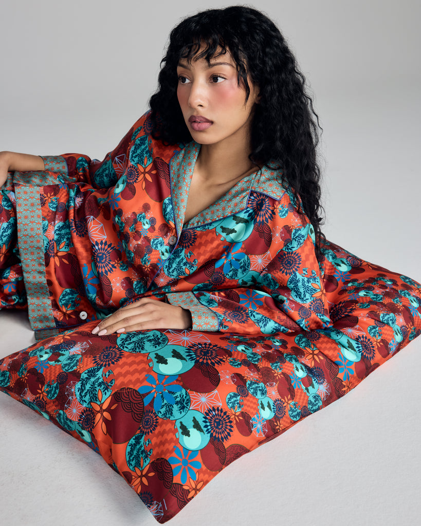 Tama Coral Silk Pillowcases