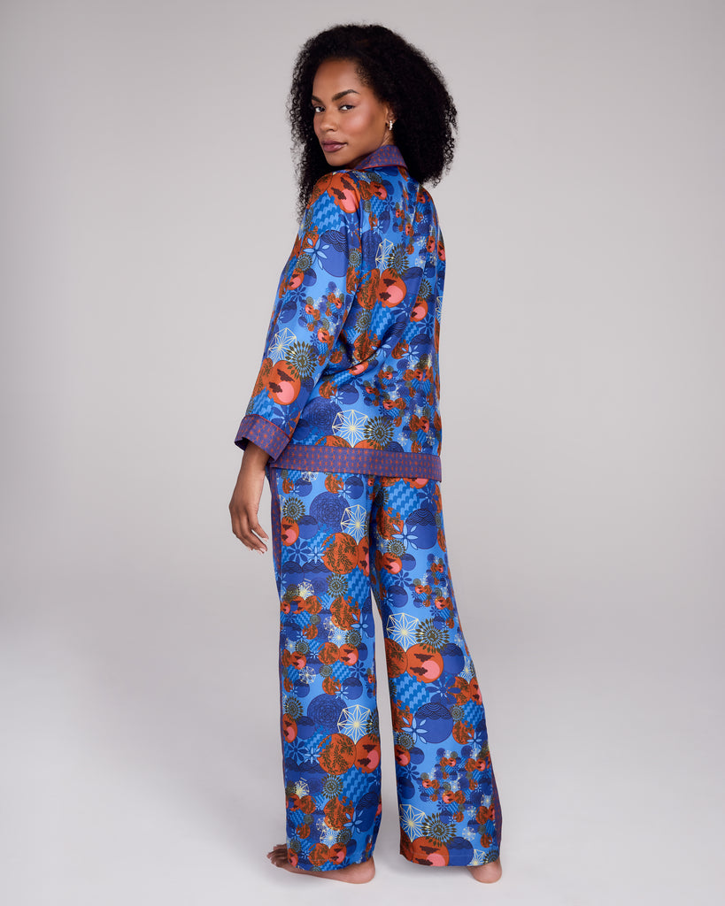 Isa Tama Blue Silk Pajama