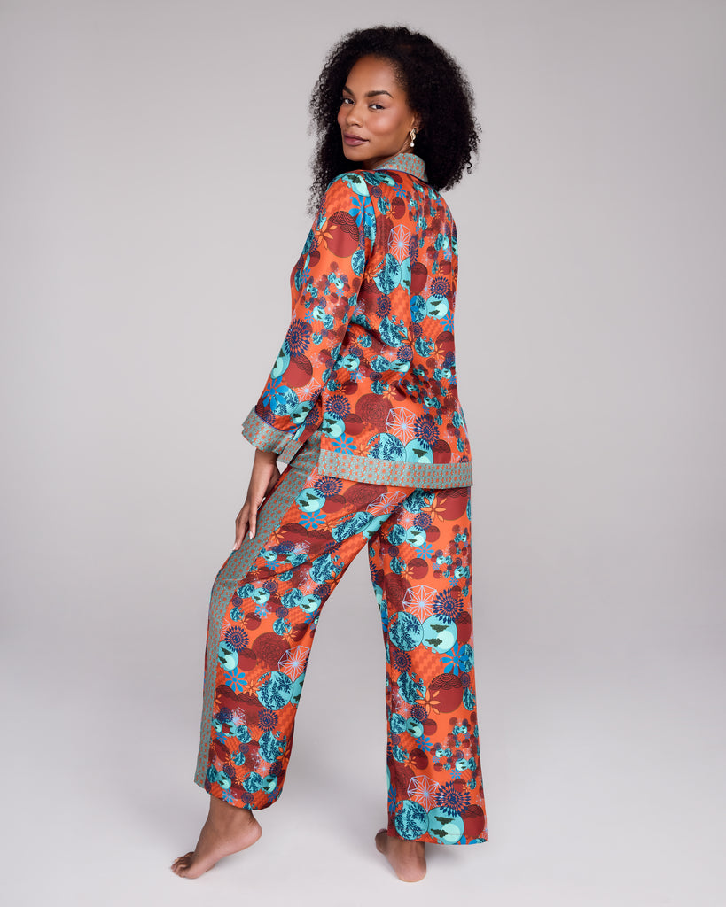 Isa Tama Coral Silk Pajama