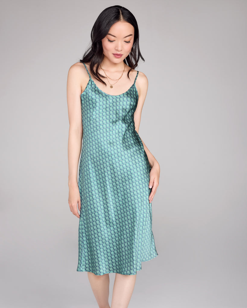 Karma on the Rocks Kumo Green Edo Dress