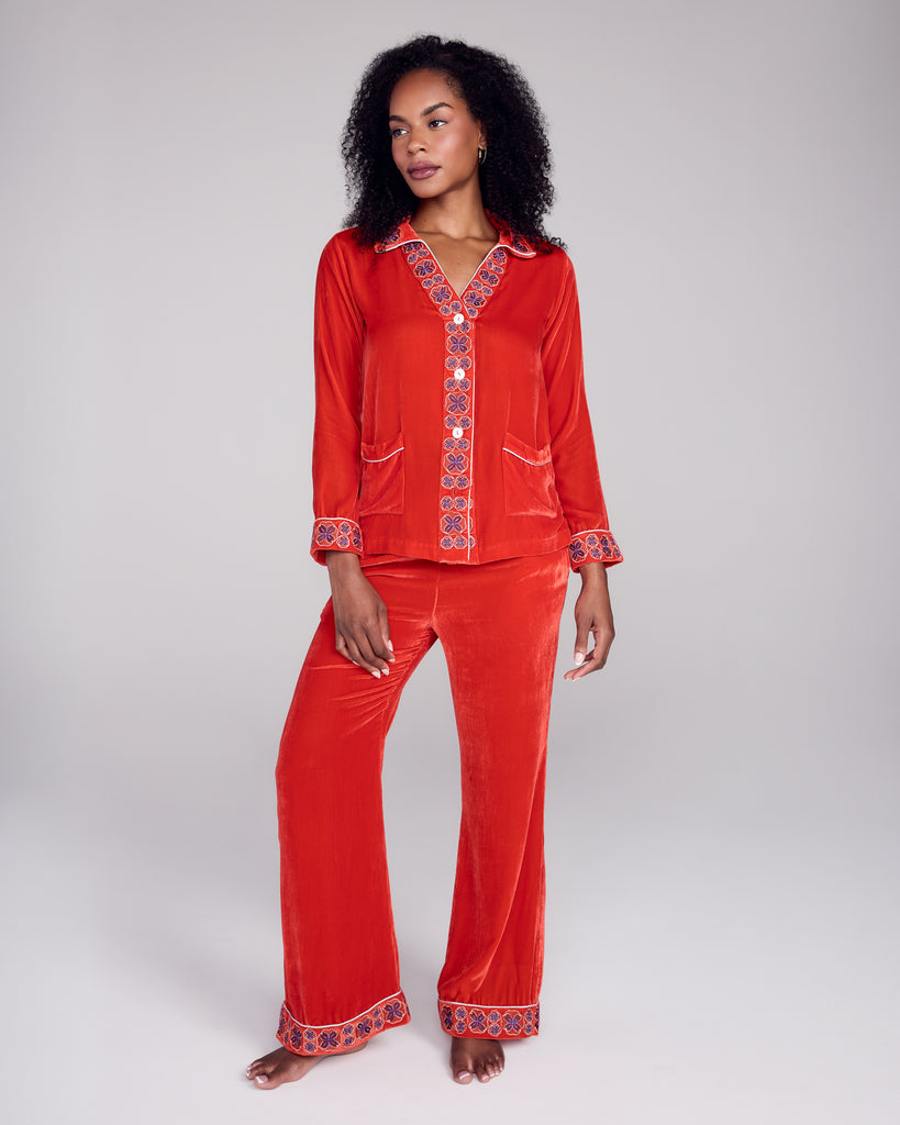 Karma on the Rocks Tokyo Red Velvet Pajama