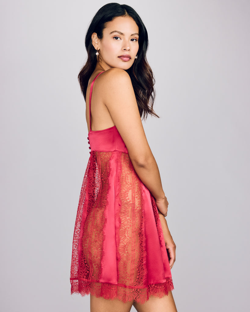 Noor Cherry Red Babydoll