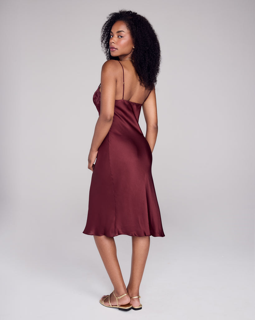 Carmine Red Slip Dress