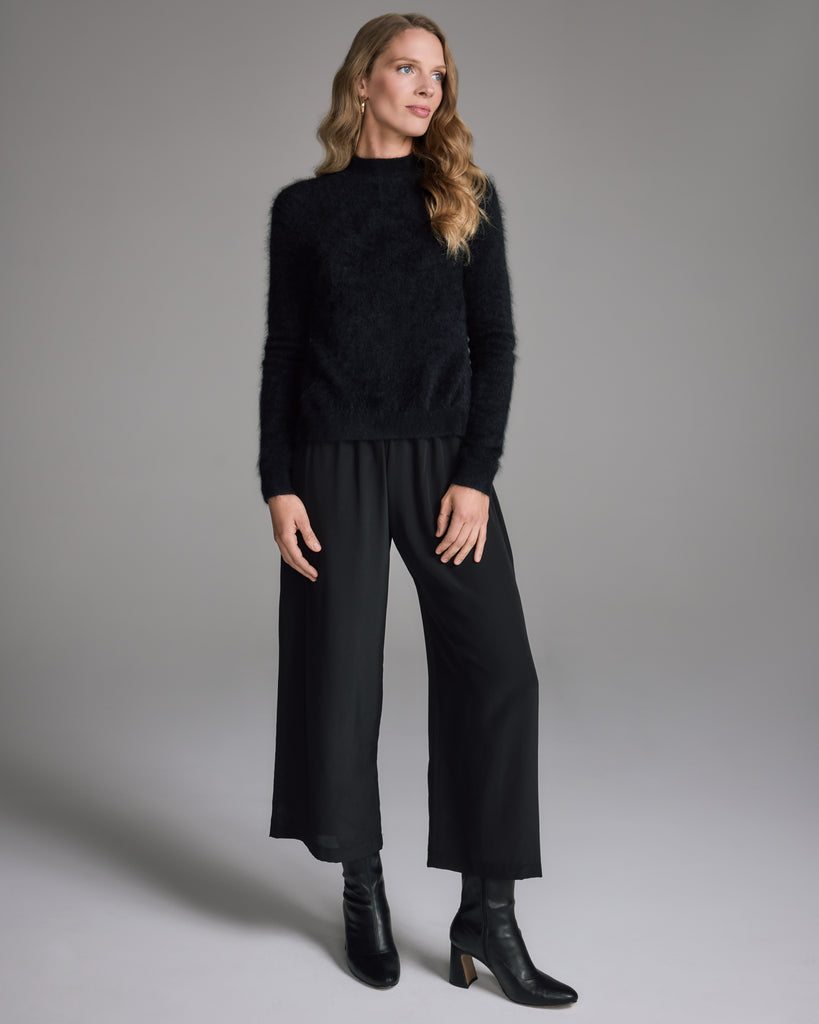 Unique sweater from Raev Paris is crafted from a sumptuous brushed black Mongolian cashmere