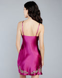 Celeste Raspberry Silk Slip