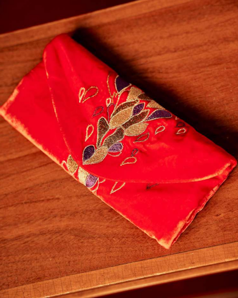 Karma on the Rocks Red Velvet Jewelry Roll