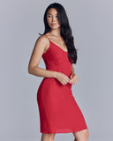 The Cadel Scarlet slip from Araks is easy and comfortable, with a vee neckline, draped fit through the body, and pin tucking details under the bust