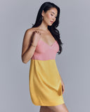 Playful vintage-inspired Holly chemise from Araks is crafted from yellow and peach silk