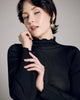 Aromatique Black Silk Rollneck Top