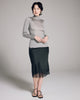Aromatique Silver Silk Rollneck Top