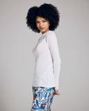 This cotton tee from Aromatique is incredibly lightweight and breathable, with a semi-sheer look on the body
