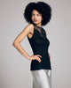 Boglietti's Babila black camisole is crafted from a ribbed knit silk wool blend