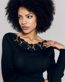 Boglietti Brianna Black Floral Long Sleeve