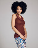 The lightweight rib of Boglietti's Brigida camisole will stretch to hug every curve, hitting at the hip on most