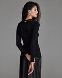 The Fiamma ribbed top from Boglietti will stretch to hug every curve, with a button closure at the back neck for fit