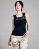 Boglietti's black Gilda camisole is crafted from a lightweight knit mercerized cotton with fashion-forward lace detailing