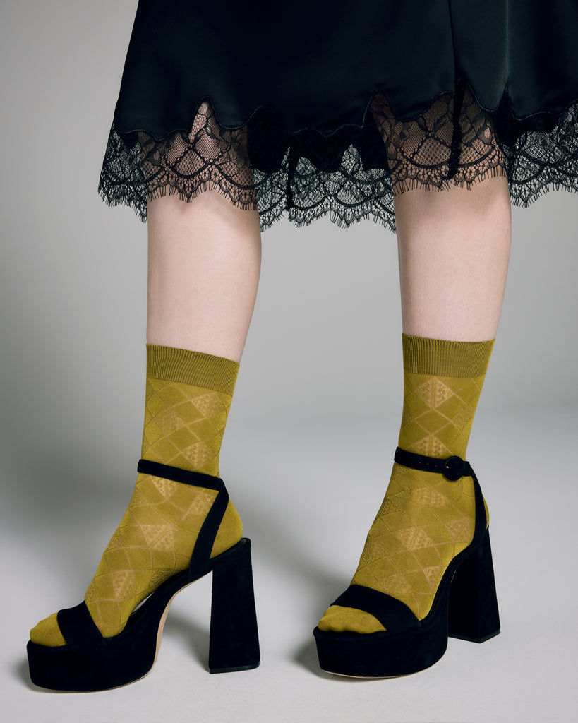 Chartreuse Cotton Sock