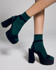 Bresciani Green Cashmere Ankle Sock
