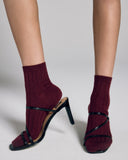 Red Cashmere Ankle Sock
