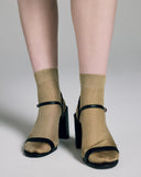 Gold Silk Ankle Sock