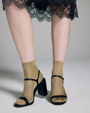 Bresciani Gold Silk Ankle Sock