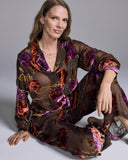 Christine Vancouver Carmen Devore Silk Velvet Pajama
