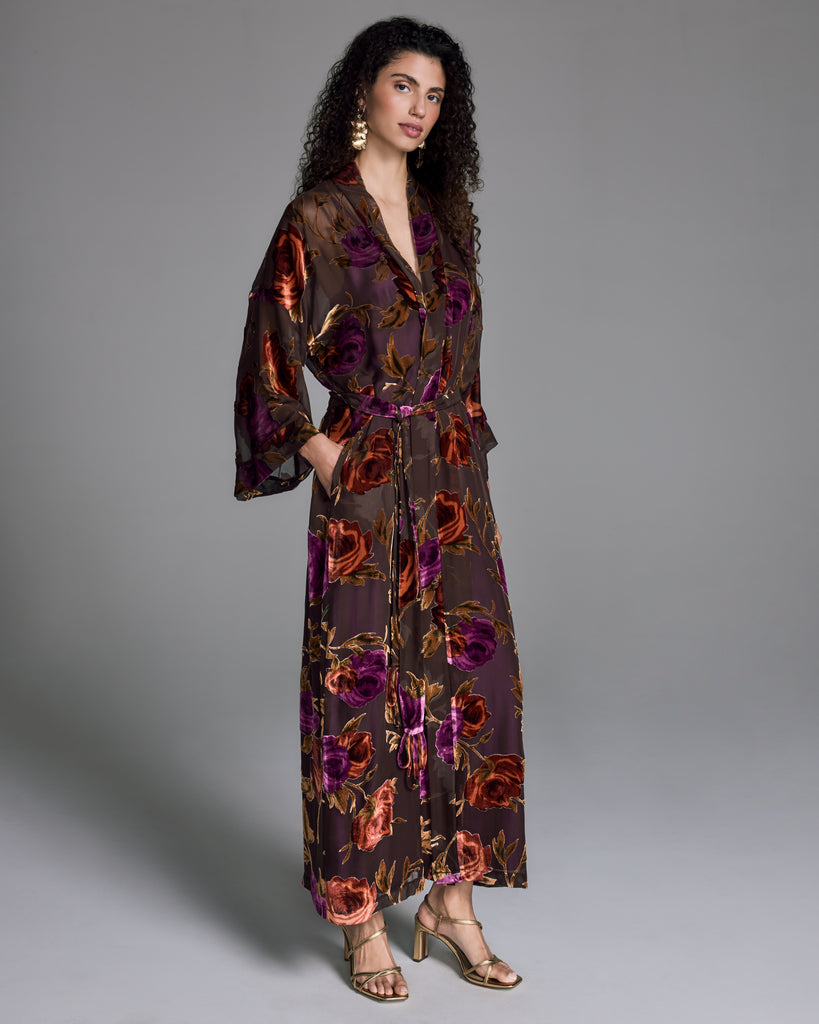 Christine Vancouver's Carmen robe is ankle length with relaxed long sleeves and a flowing easy fit through the body