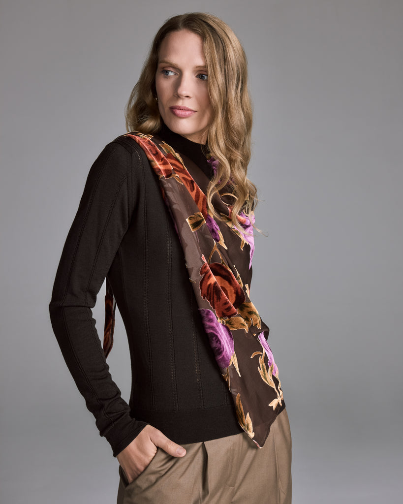Carmen Devore Velvet Scarf