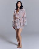 Emma Harris Lily Pink Velvet Short Robe