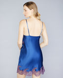 Veronique Cobalt Silk Slip