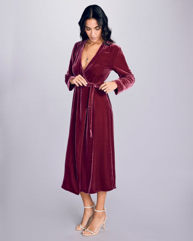 Celeste Raspberry Silk Camisole Set
