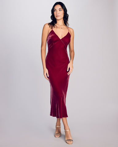 Celeste Raspberry Silk Camisole Set