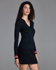 John Smedley's Ellair sweater is a long sleeved design with a fashioned collar, v neckline, and shaped rib detailing