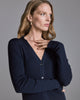 The Jeune cardigan from John Smedley is a long sleeved design with a vee neck and classic button down front&nbsp;