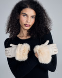 Corina Ivory Leather Gloves
