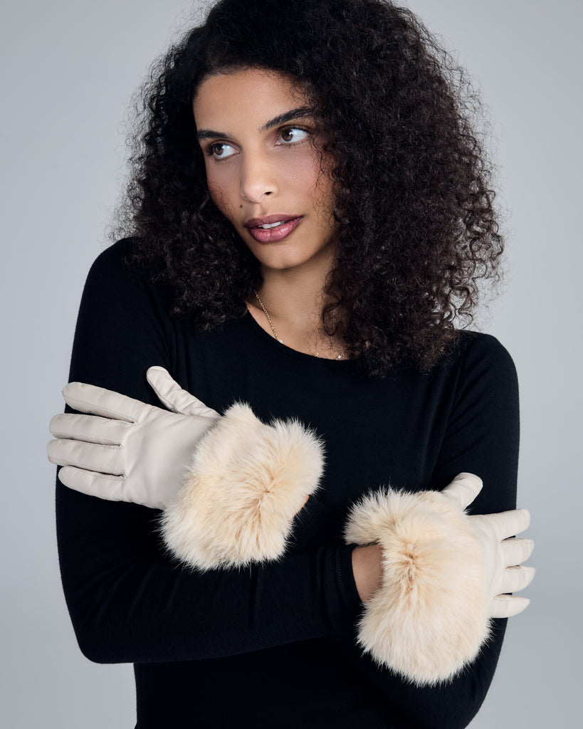 Karma Gloves Corina Ivory Leather Gloves