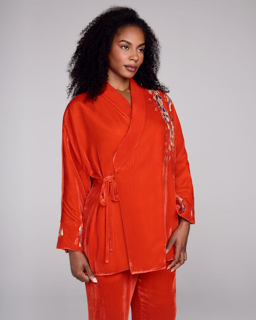 Karma on the Rocks Red Hanten Jacket