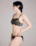 Karolina Laskowska's Aurelia Sequin lingerie set has a mono wire banded bra and matching low-rise brief with a ruched seat