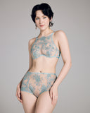 The Ephyra high-waisted knicker from Karolina Laskowska is a retro-inspired cut with low legs and front seams