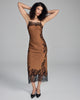 Merle Noir Blazing Bronze Slip Dress