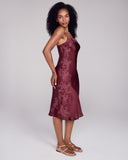 Merle Noir Carmine Red Slip Dress