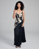 Merle Noir Valentino Print Silk Wrap Dress