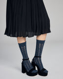Denim Carolyn knee high from Pierre Mantoux is cozy and fashionable 