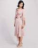 Luxurious  High Society robe from Gilda & Pearl is crafted from a dusky pink silk