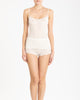 Boglietti's Leda ivory camisole is crafted from a ribbed knit silk wool blend
